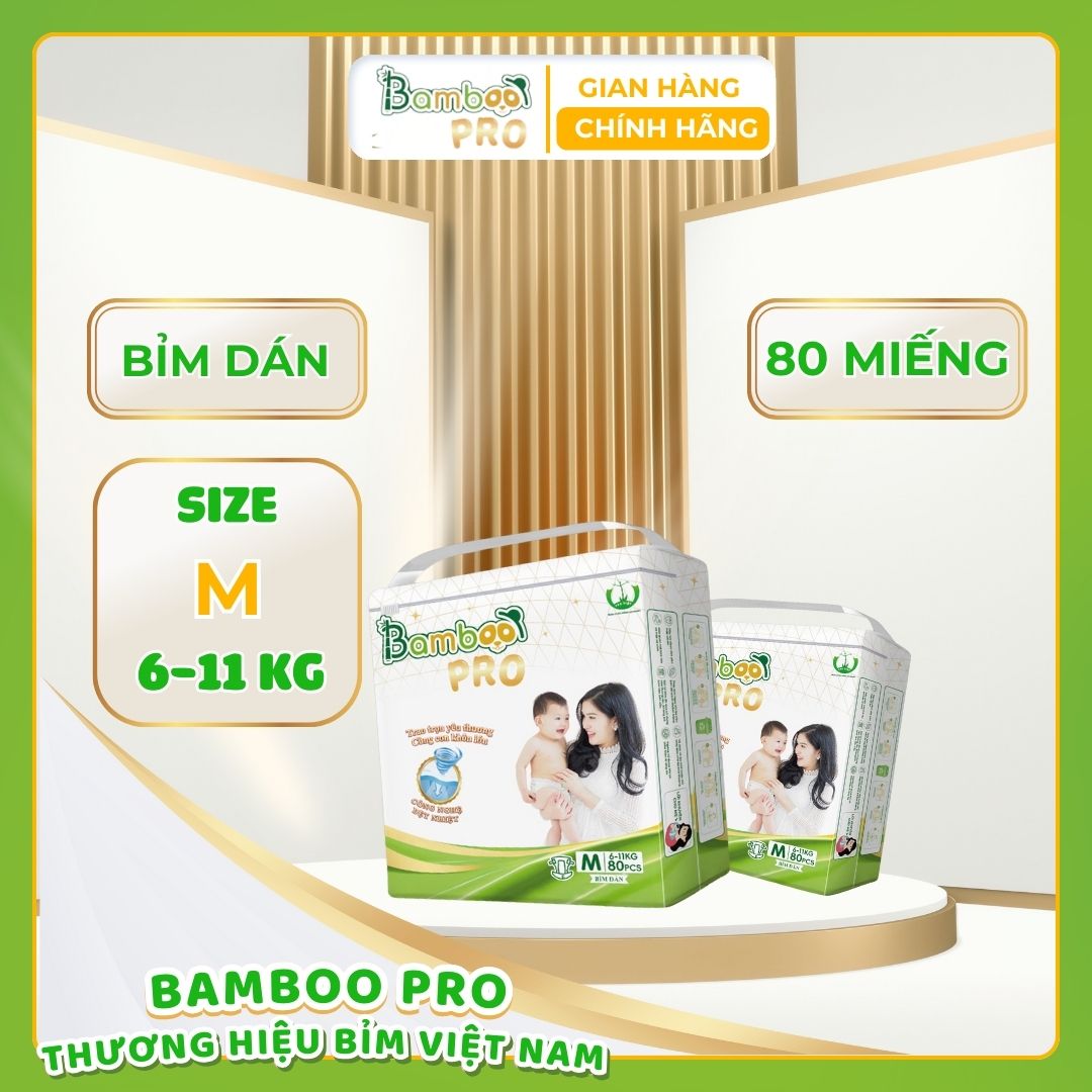 Bỉm dán BAMBOO PRO 6 - 11Kg